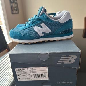 New Balance Kids' Teal and White Sneakers